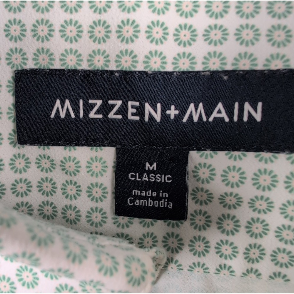 Mizzen‎ Main Leeward Monaco Long Sleeve Button Down Shirt Men's Size M Classic - Picture 4 of 8